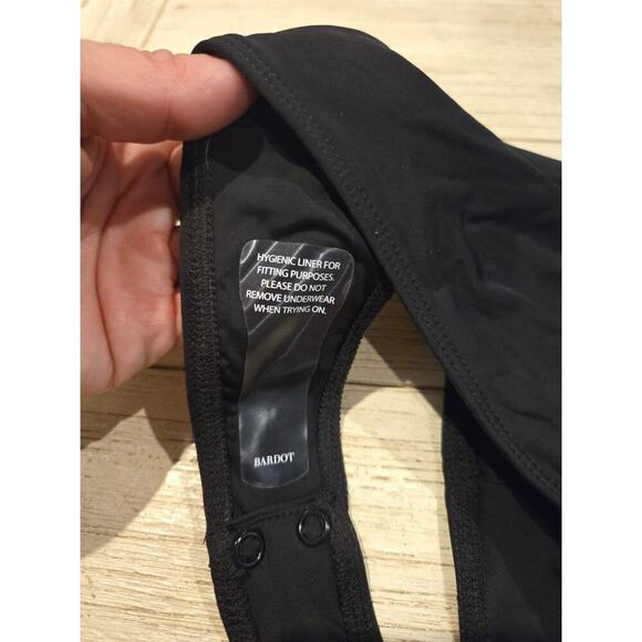 Bardot Black Floral One-Piece Swimsuit Size L - Picture 4 of 7